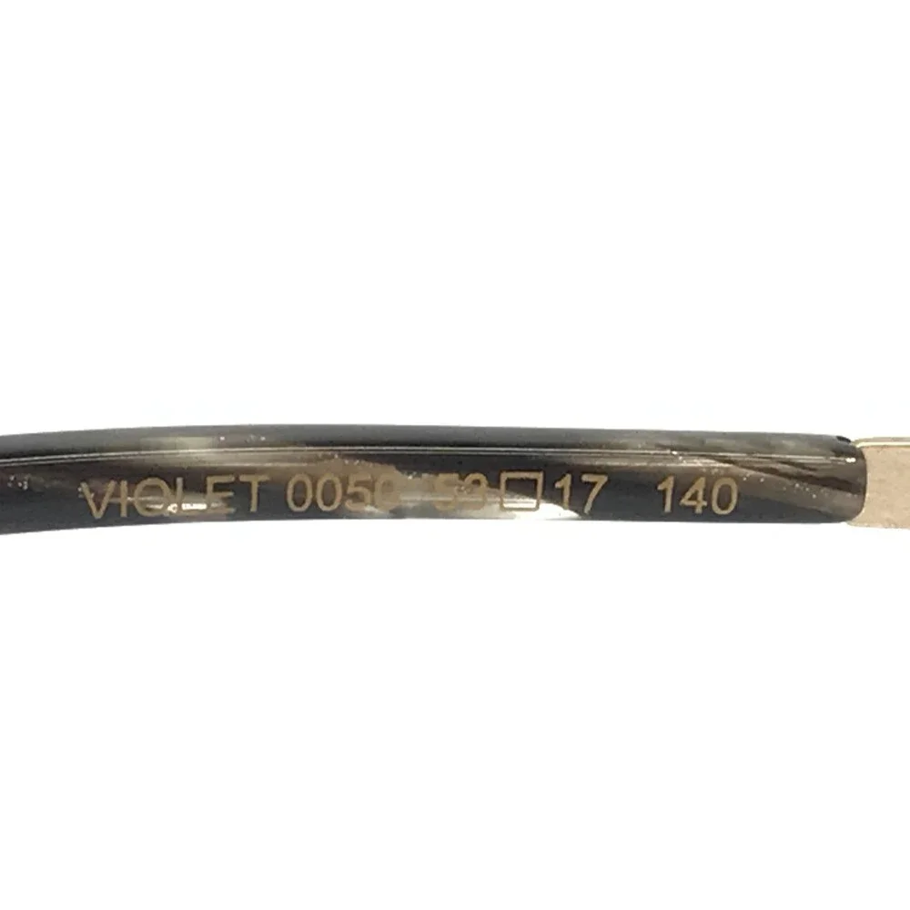 BOZ Eyeglasses Frames VIOLET 0050 Black Gilded Gold Cat Eye 53-17-140